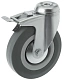 Аппаратное колесо 120 мм (под болт, поворотное, тормоз, подшипник скольжения) - SChgb 55