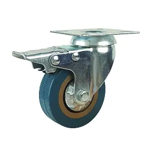 Аппаратное колесо 50 мм (площадка, поворотн., тормоз, подш. скольж.) - SCgb 25L