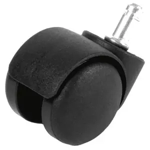 Колесо мебельное черное, штыревое крепление, диаметр 50мм, болт М11 - PWKs 50