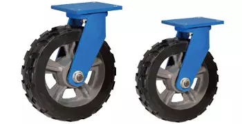 Сверхбольшегрузные колеса и колесные опоры для тележек