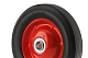 SR 1501-20 - Колесо для тачки / тележки литое бескамерное, диаметр 200 мм, ось 20 мм, металлический обод, симметричная ступица, роликовый подшипник