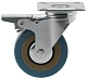 Аппаратное колесо 75 мм (площадка, поворотн., тормоз, подш. скольж.) - SCgb 93L
